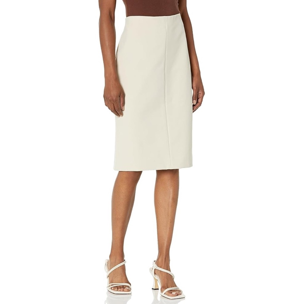 Vince Seamed-Front Pencil Skirt in Pale Fawn Cream Size 2